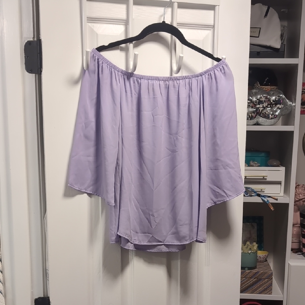 Glam Lilac Off-Shoulder Top